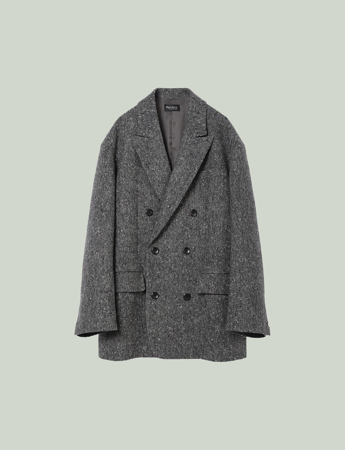 Oversized Double Breasted Jacket / tweed