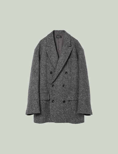 Oversized Double Breasted Jacket / tweed