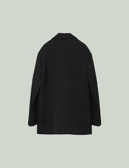 Oversized Double Breasted Jacket / black