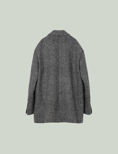 Oversized Double Breasted Jacket / tweed