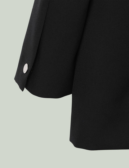 Oversized Double Breasted Jacket / black