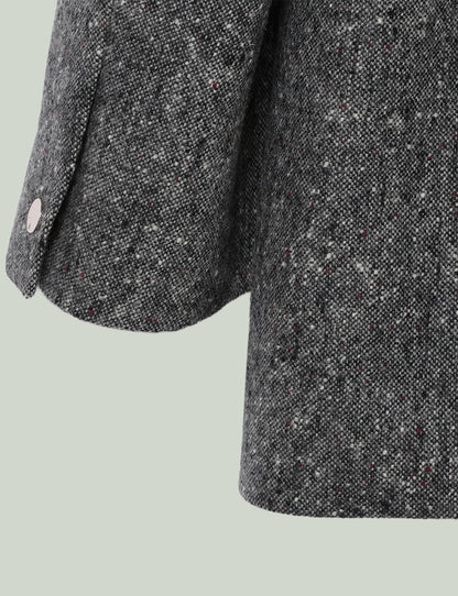 Oversized Double Breasted Jacket / tweed