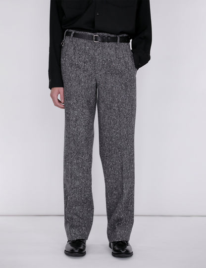 QUINN / Wide Tailored Pants / tweed