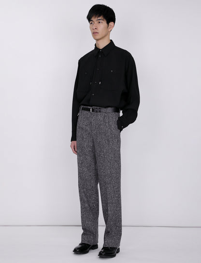 QUINN / Wide Tailored Pants / tweed