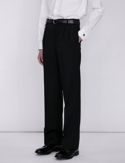 QUINN / Wide Tailored Pants / black