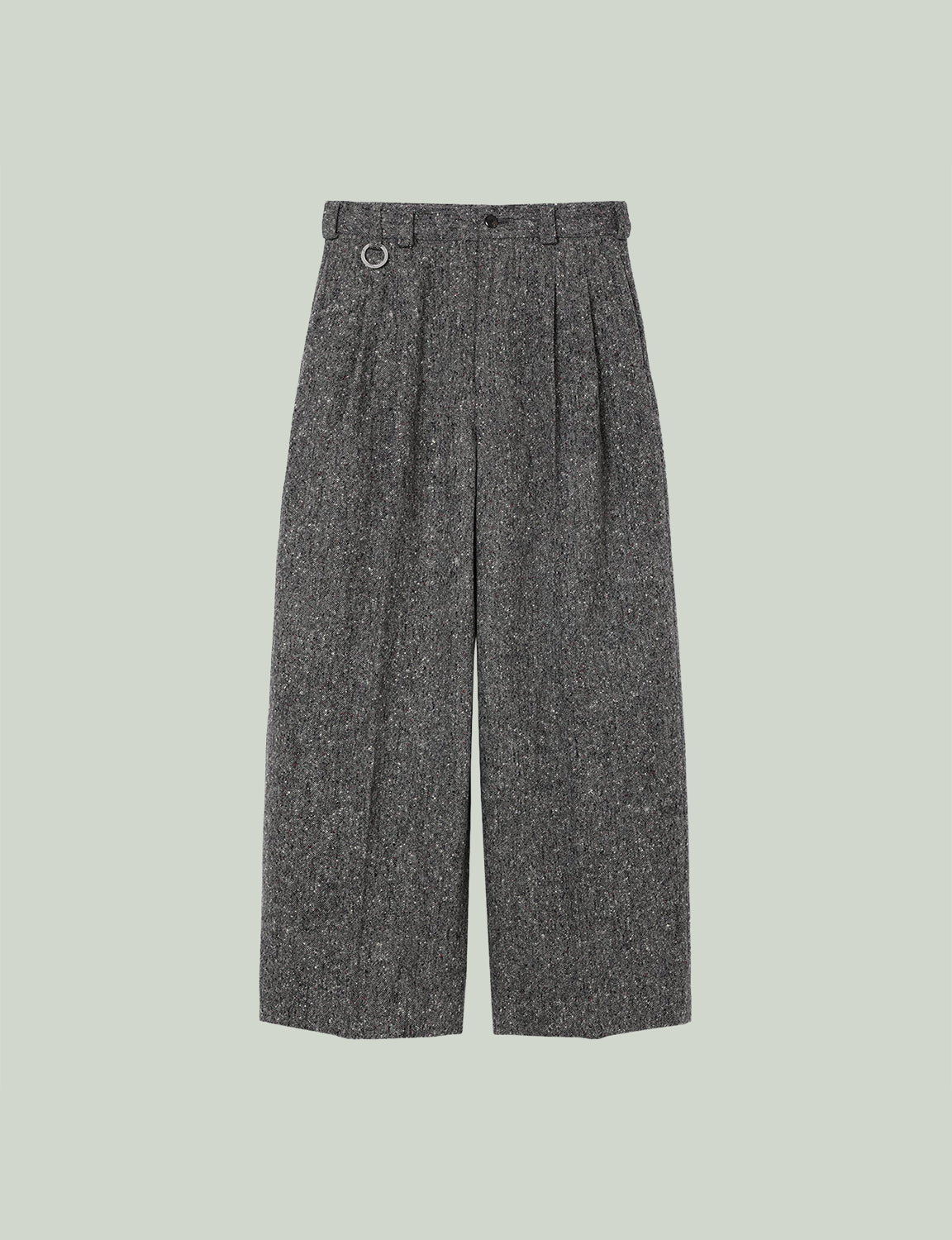 Extra Volumed Tapered Pants / tweed