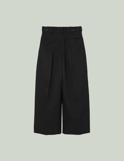 Extra Volumed Tapered Pants / black