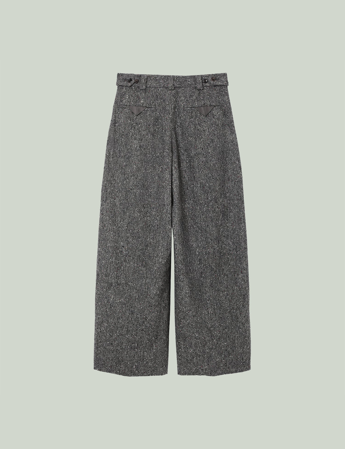 Extra Volumed Tapered Pants / tweed