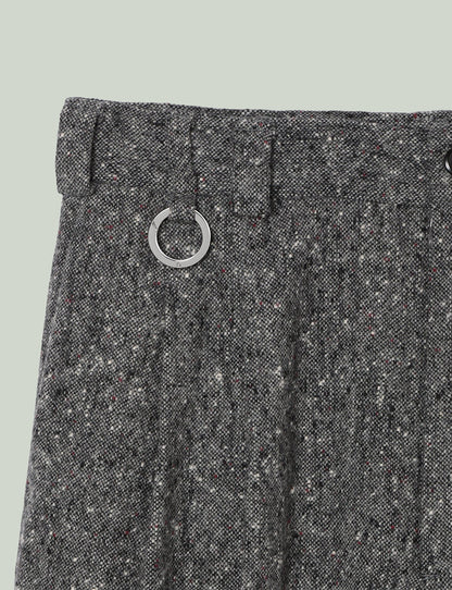 Extra Volumed Tapered Pants / tweed