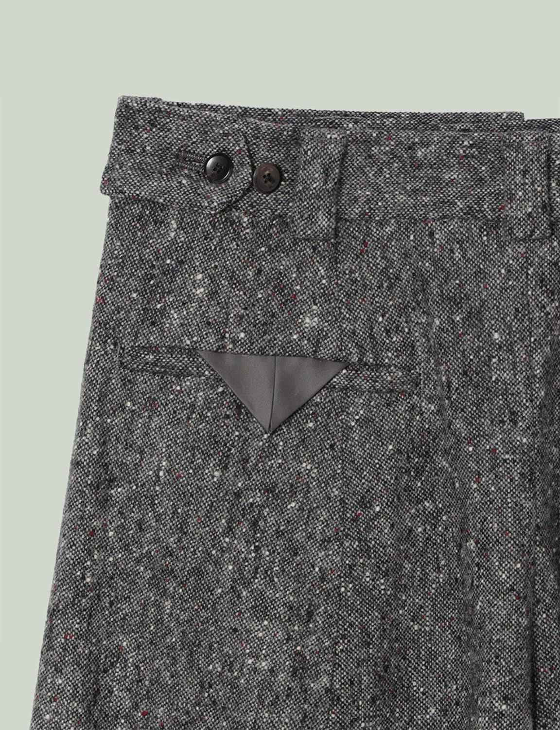 Extra Volumed Tapered Pants / tweed