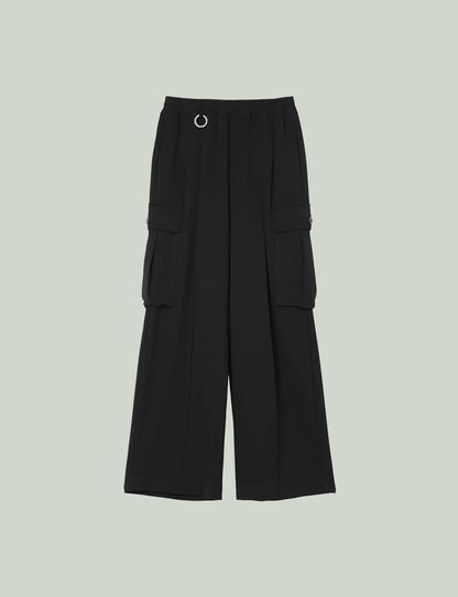 Wide Cargo Pants / black