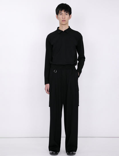 Wide Cargo Pants / black