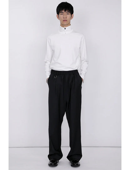 Side Stripe Pants / black