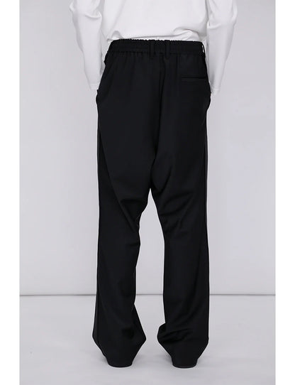 Side Stripe Pants / black