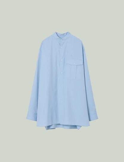 Stand Collar Big Shirt / sax