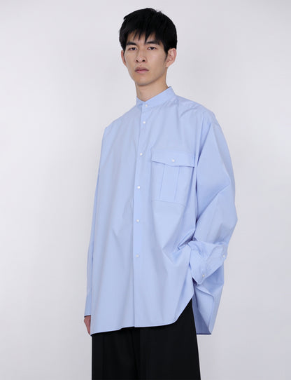 Stand Collar Big Shirt / sax