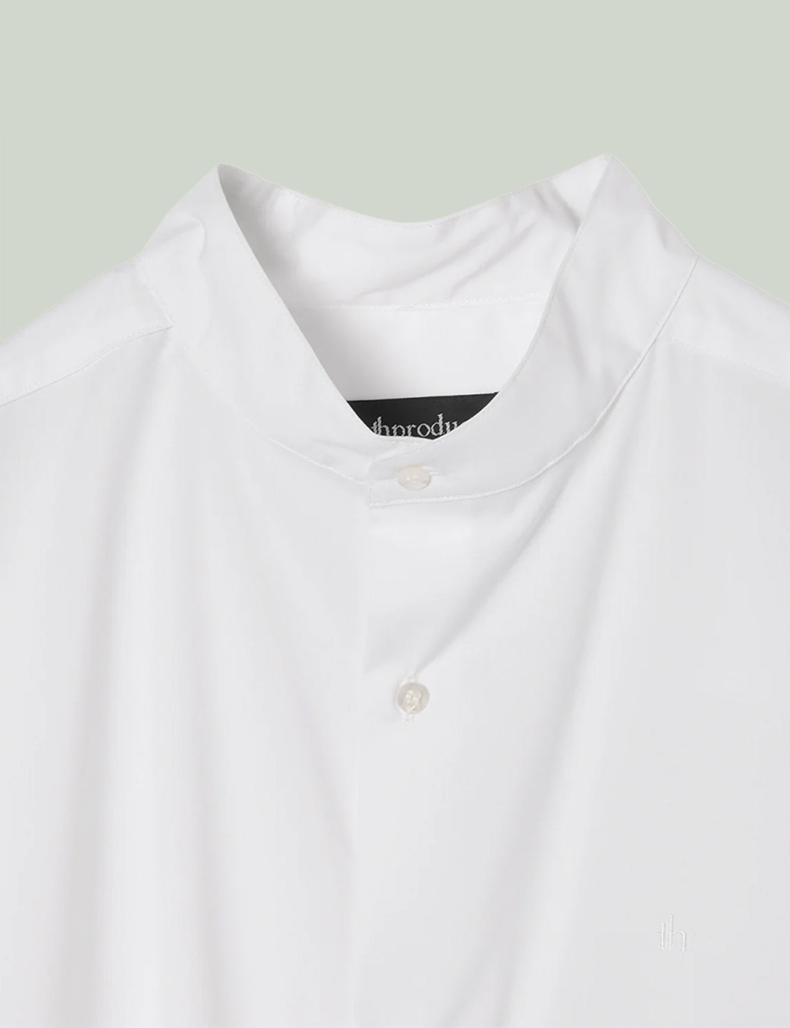 Stand Collar Big Shirt / white