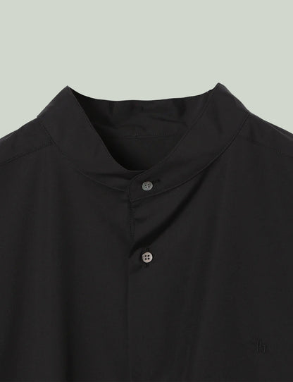 Stand Collar Big Shirt / black
