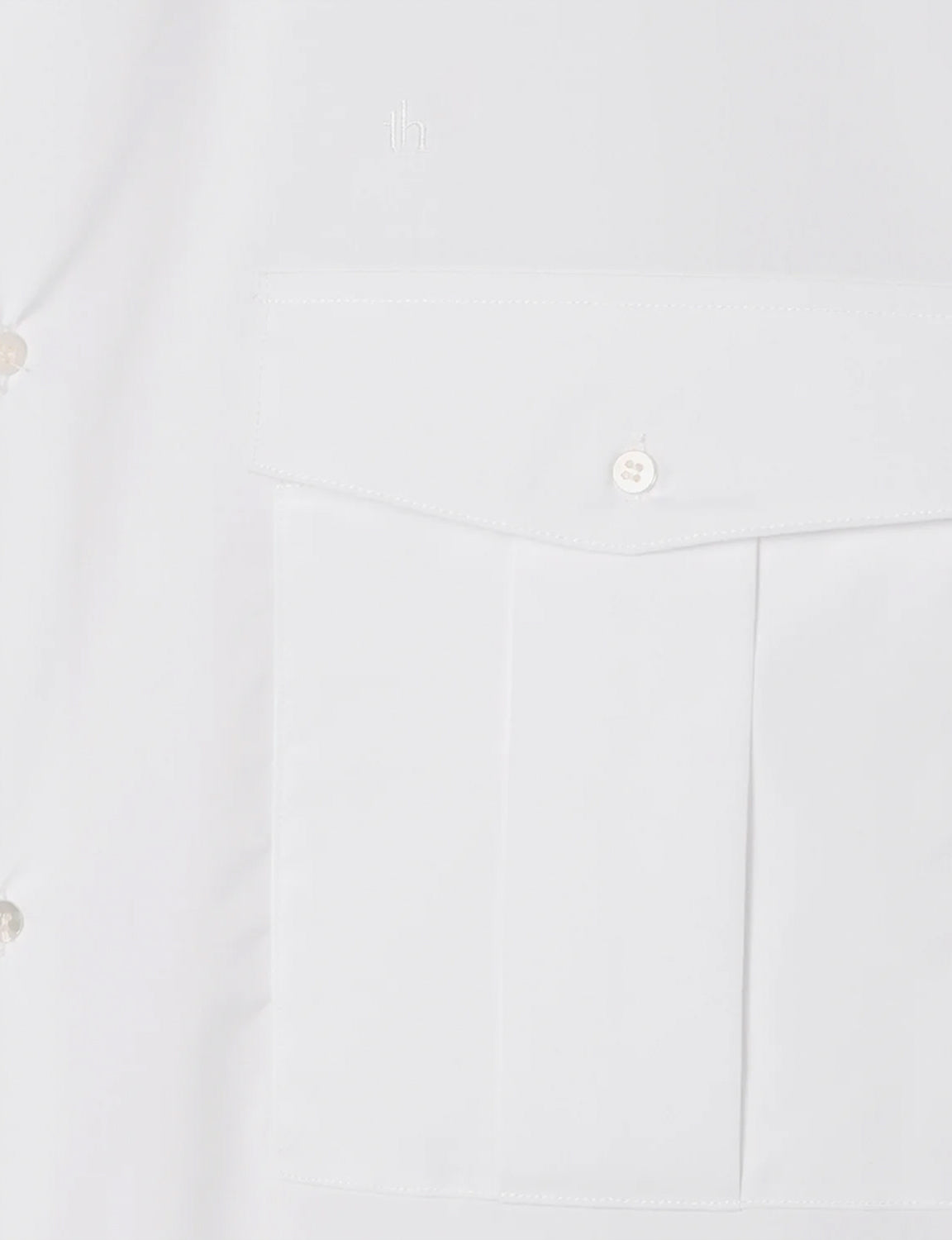 Stand Collar Big Shirt / white