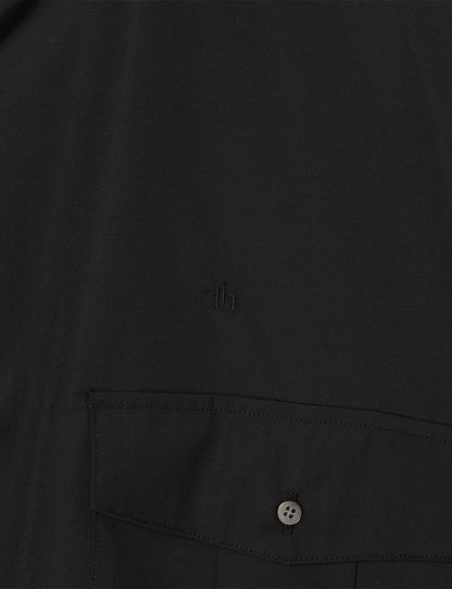 Stand Collar Big Shirt / black