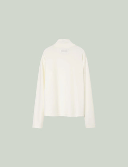 Stand Collar Turtleneck Top / white