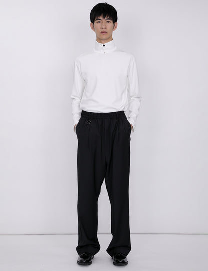 Stand Collar Turtleneck Top / white