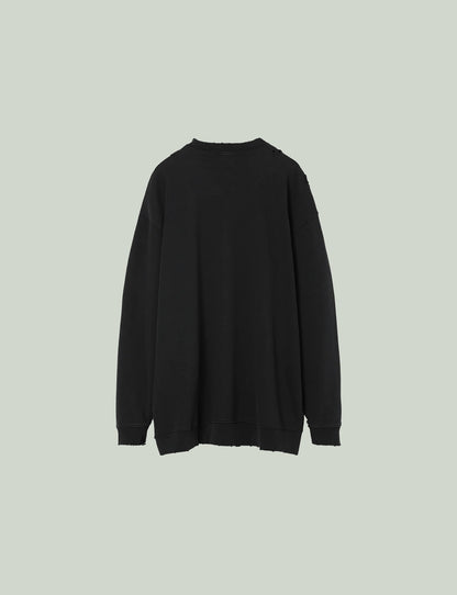Damaged College Sweatshirt / black