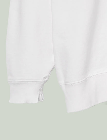 Damaged College Sweatshirt / white