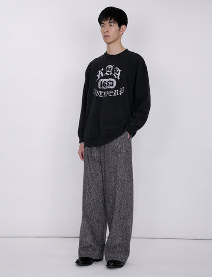 Damaged College Sweatshirt / black