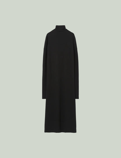Mix Cut Dress / black × black