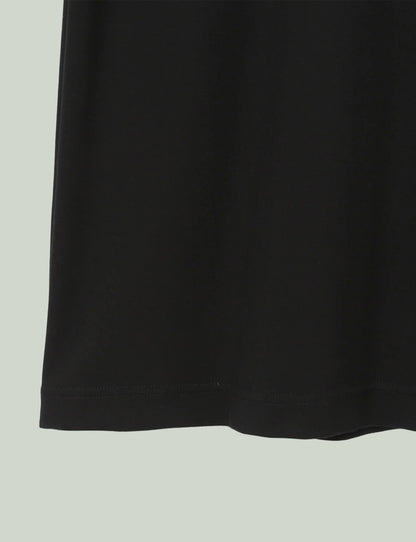 Mix Cut Dress / black × black