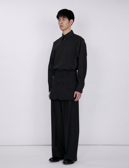 Tailored Detail Wide Pants / black