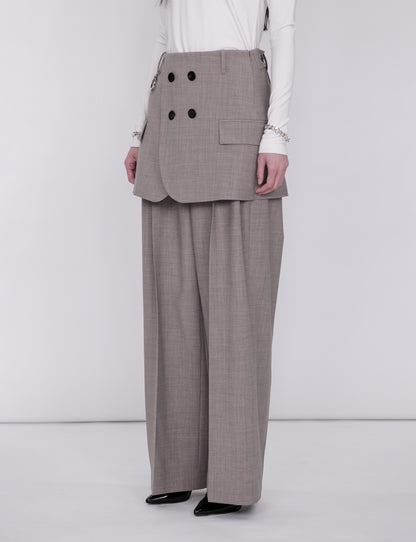 Tailored Detail Wide Pants / beige