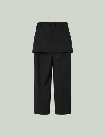 Tailored Detail Wide Pants / black
