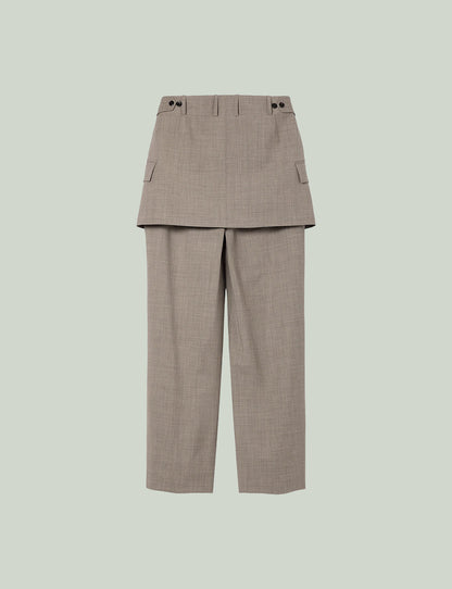 Tailored Detail Wide Pants / beige