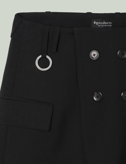 Tailored Detail Wide Pants / black