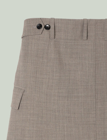 Tailored Detail Wide Pants / beige