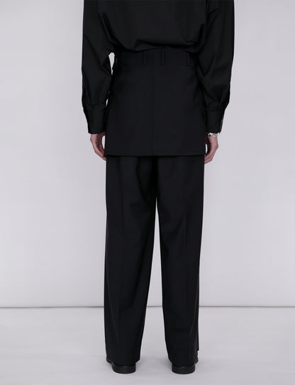 Tailored Detail Wide Pants / black