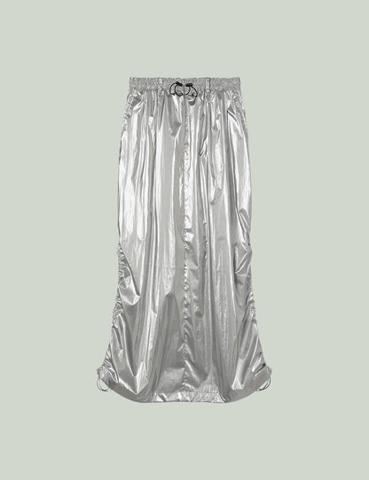 Back Slit Skirt / silver
