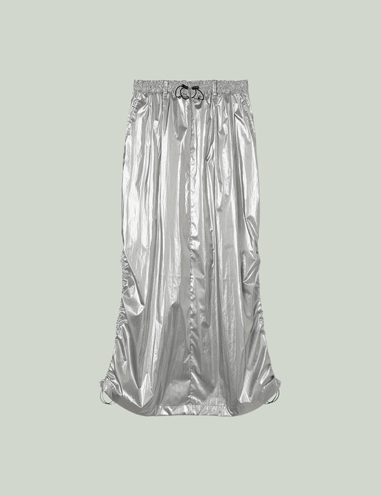 Back Slit Skirt / silver 