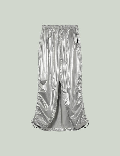 Back Slit Skirt / silver