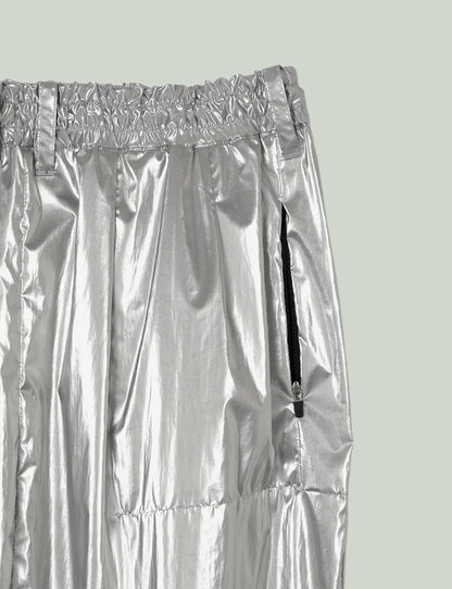 Back Slit Skirt / silver