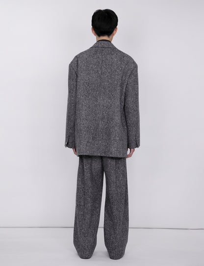Oversized Double Breasted Jacket / tweed
