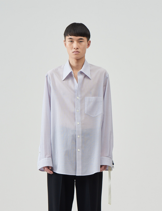 Striped Wool Shirts – White