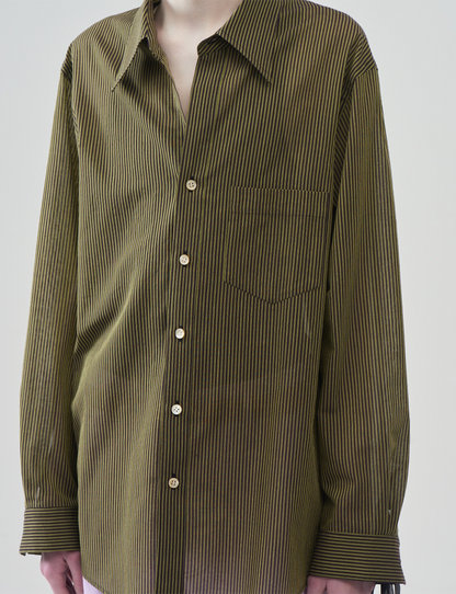 Striped Wool Shirts – Yellow