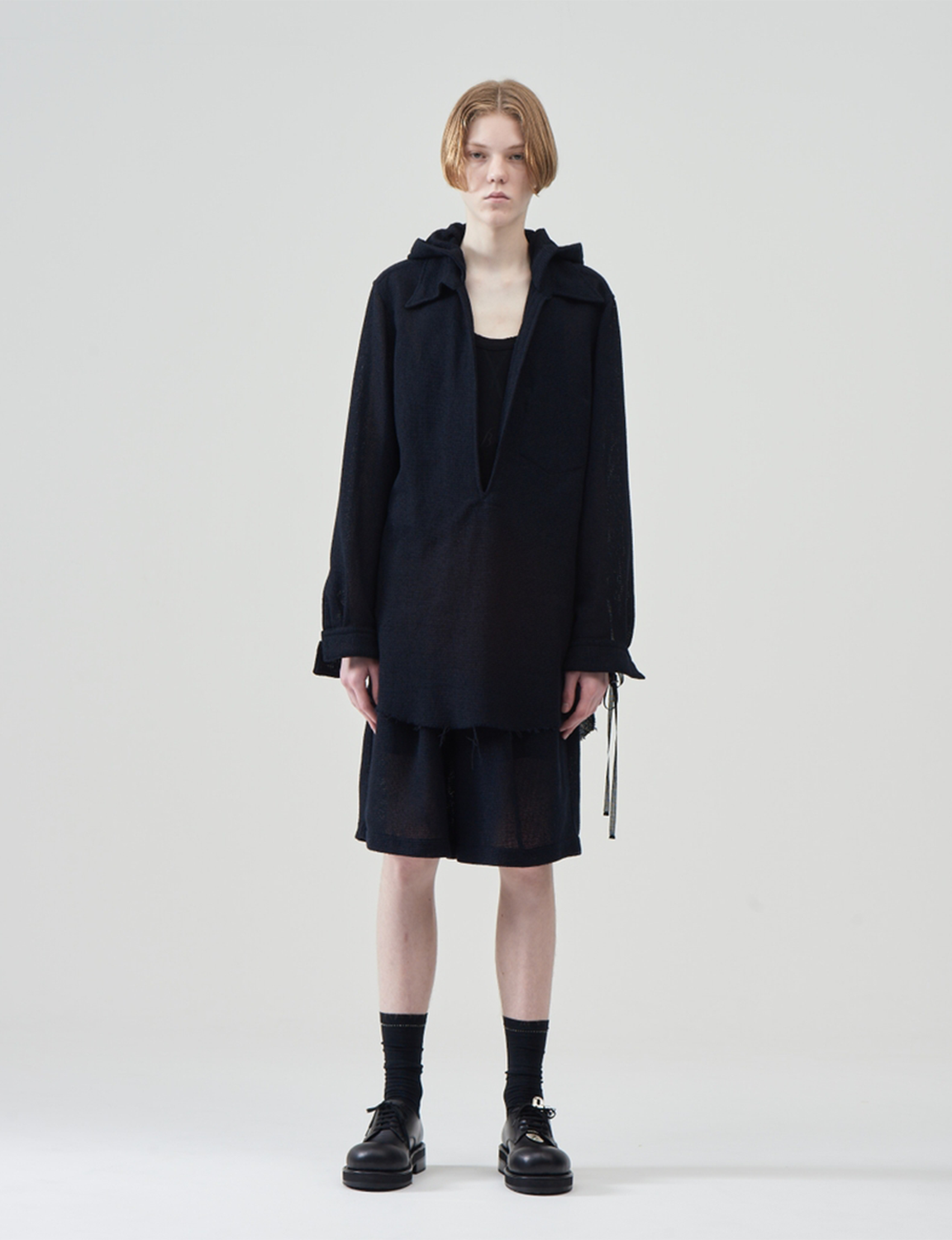 Hooded Pullover Shirts – Black