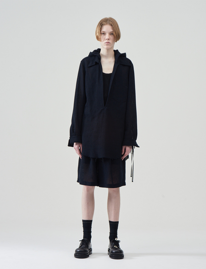 Hooded Pullover Shirts – Black