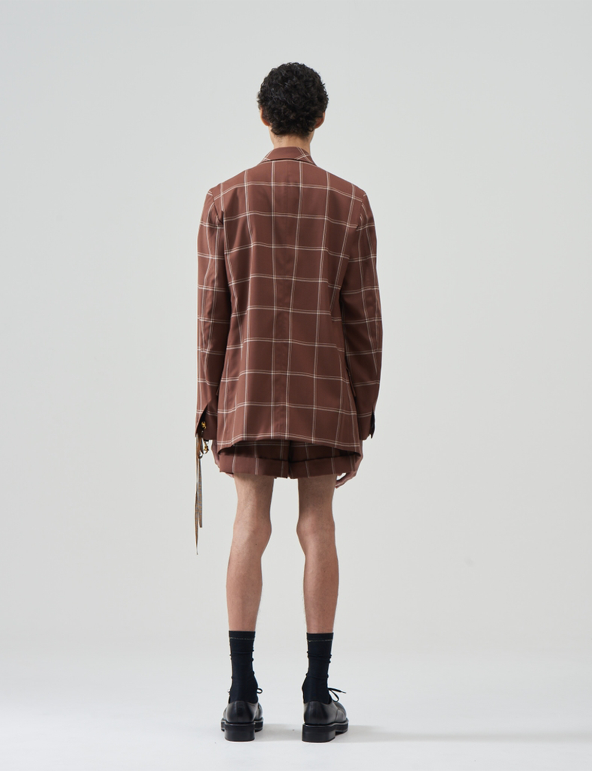 Wool Double-Breasted Jacket – Brown
