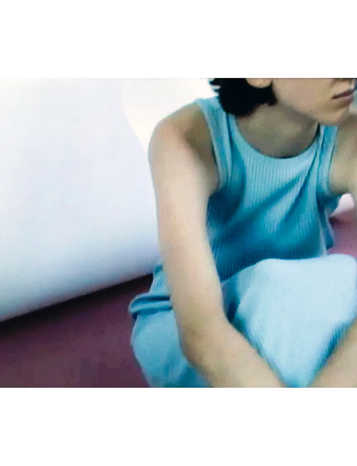 Pleats Knitted No Sleeve Dress / blue