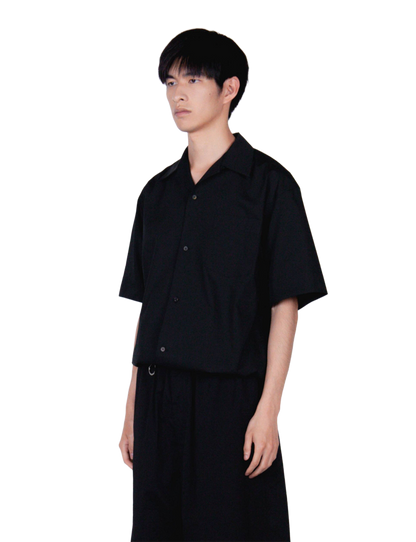 Open Collar Shirt (MID) / black